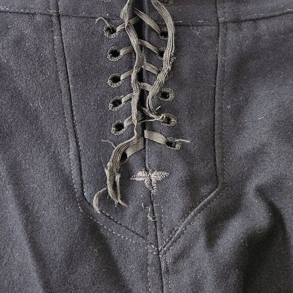 Vintage 1940s WW2 US Navy Crackerjack 13 Button Sailor Wool Flared Pants 28x28 - Picture 11 of 11